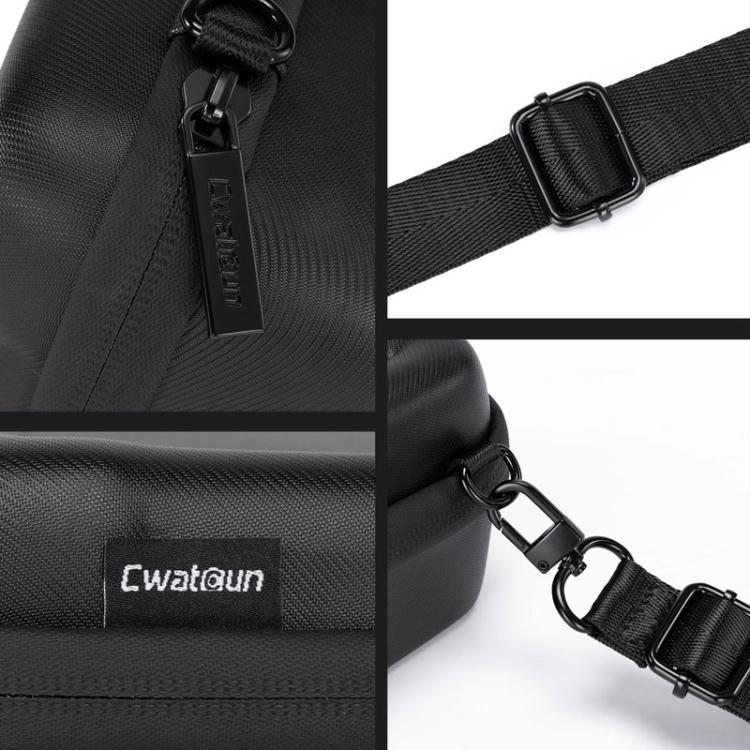 Bolsa de almacenamiento rígida de EVA Cwatcun D224, mediana, resistente a golpes y a la presión para DJI Osmo Pocket 3 (negr…