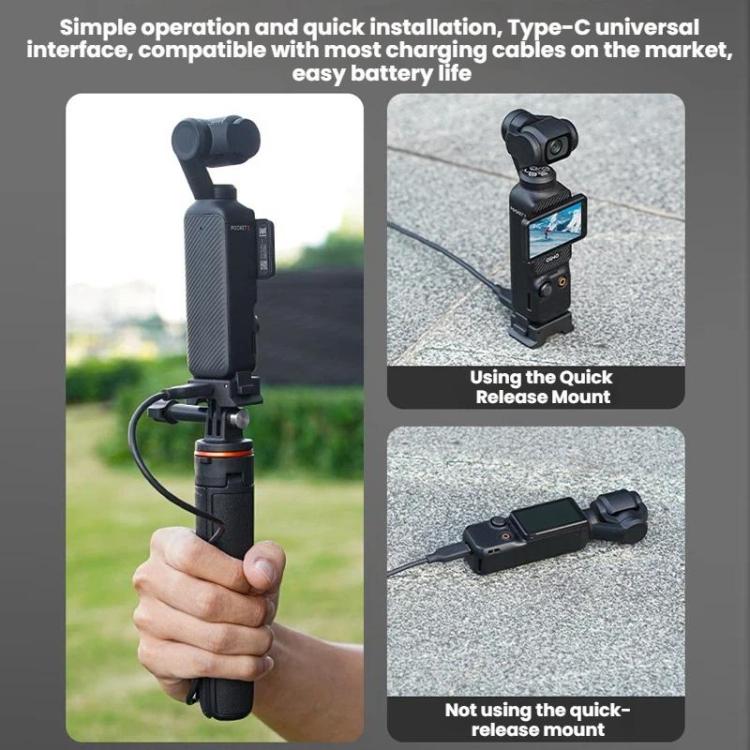 Base adaptadora de carga magnética de liberación rápida Flymile para DJI Osmo Pocket 3 (negra) — imagen 4