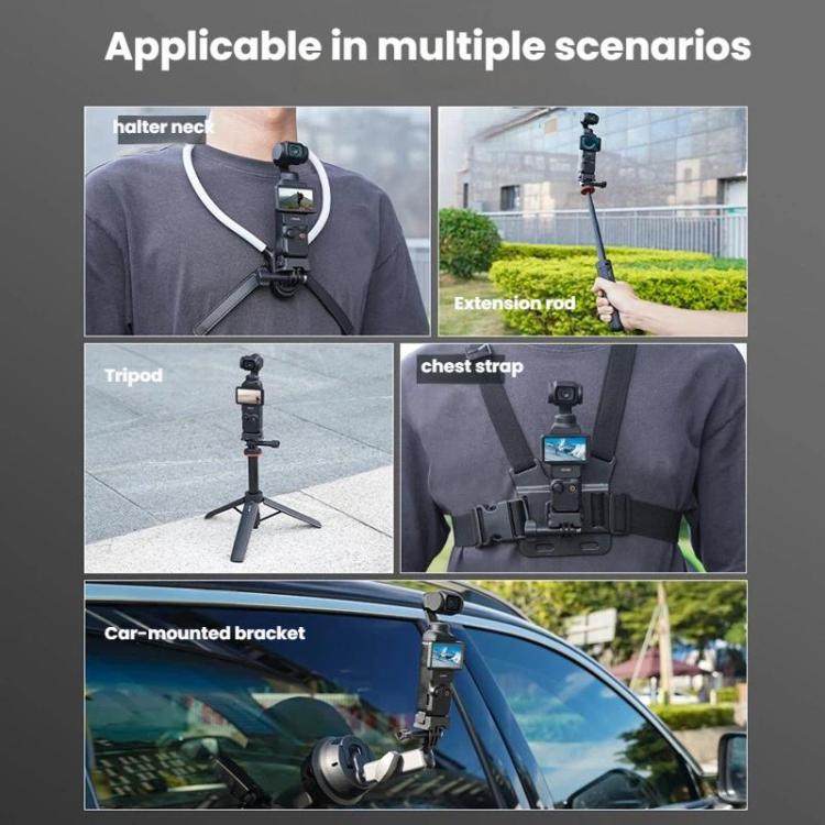 Base adaptadora de carga magnética de liberación rápida Flymile para DJI Osmo Pocket 3 (negra) — imagen 7