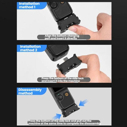 Base adaptadora de carga magnética de liberación rápida Flymile para DJI Osmo Pocket 3 (negra) — imagen 8