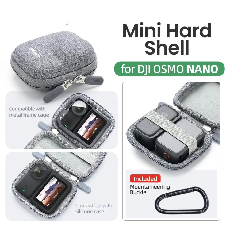 Estuche rígido aMagisn Mini para cámara Osmo Nano, funda protectora compacta con mosquetón (gris) para DJI Mini — imagen 2