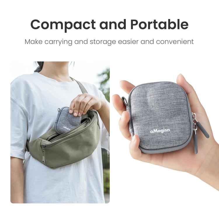 Estuche rígido aMagisn Mini para cámara Osmo Nano, funda protectora compacta con mosquetón (gris) para DJI Mini — imagen 3