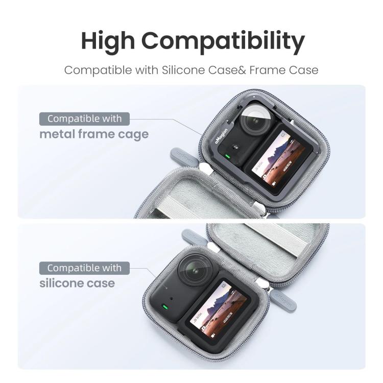 Estuche rígido aMagisn Mini para cámara Osmo Nano, funda protectora compacta con mosquetón (gris) para DJI Mini — imagen 4