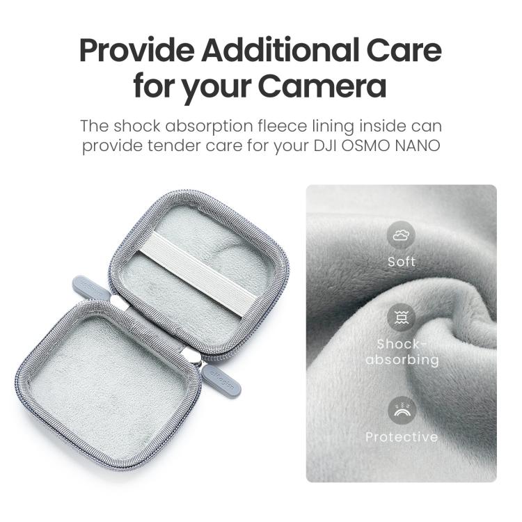 Estuche rígido aMagisn Mini para cámara Osmo Nano, funda protectora compacta con mosquetón (gris) para DJI Mini — imagen 6