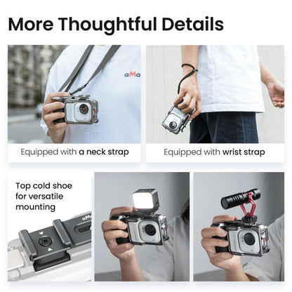 Kit de empuñadura metálica Universal aMagisn Xplorer para cámara Pro/4/3, Insta360 GO Ultra/Ace Pro 2/Ace, GoPro HERO13 Blac…