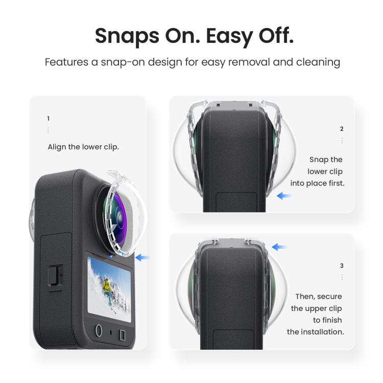 Lente Protector de antivaho con clip aMagisn para DJI Osmo 360 (PD11) — imagen 4