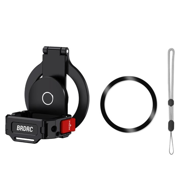 Soporte magnético expandible para teléfono BRDRC con zapata fría para DJI Osmo Pocket 3 (negro)
