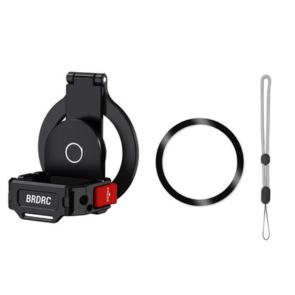 Soporte magnético expandible para teléfono BRDRC con zapata fría para DJI Osmo Pocket 3 (negro)