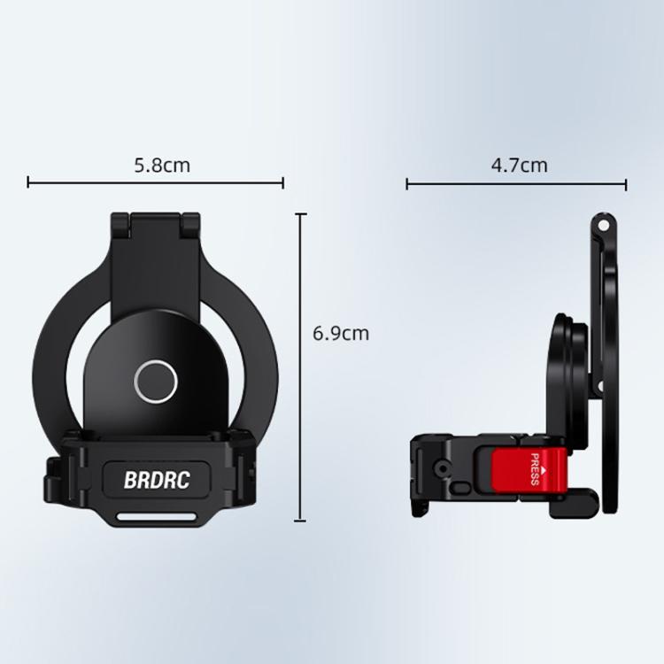 Soporte magnético expandible para teléfono BRDRC con zapata fría para DJI Osmo Pocket 3 (negro) — imagen 2
