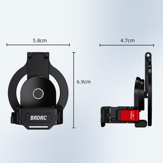 Soporte magnético expandible para teléfono BRDRC con zapata fría para DJI Osmo Pocket 3 (negro) — imagen 2