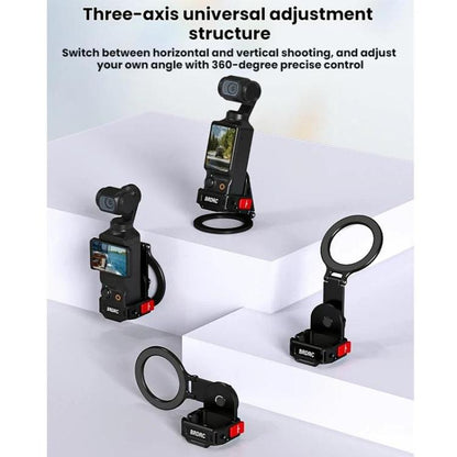 Soporte magnético expandible para teléfono BRDRC con zapata fría para DJI Osmo Pocket 3 (negro) — imagen 11