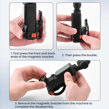 Soporte magnético expandible para teléfono BRDRC con zapata fría para DJI Osmo Pocket 3 (negro) — imagen 16