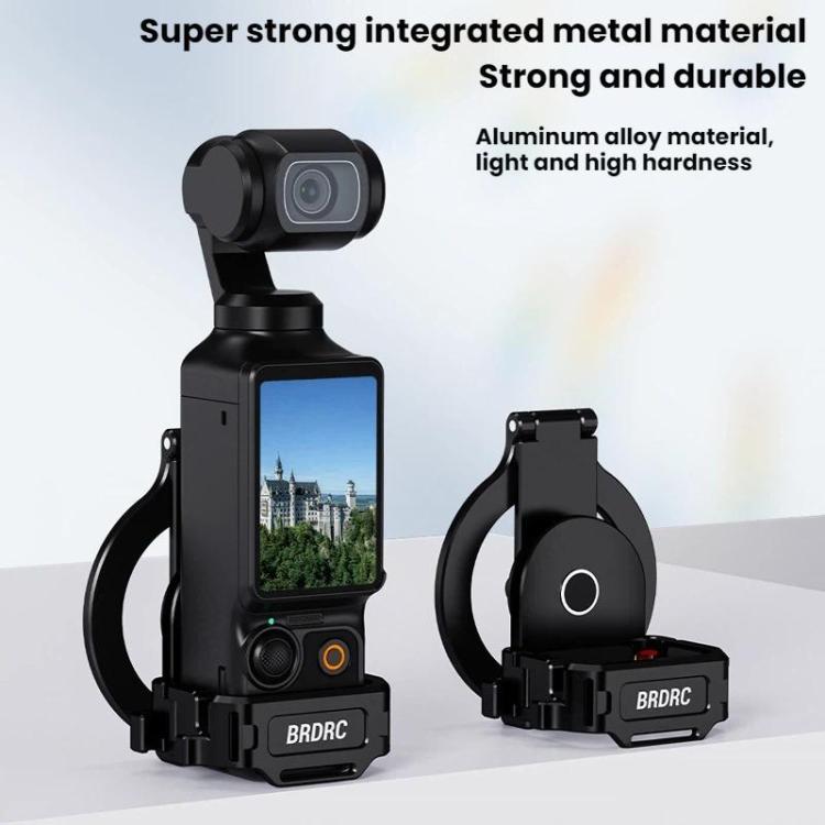 Soporte magnético expandible para teléfono BRDRC con zapata fría para DJI Osmo Pocket 3 (negro) — imagen 4