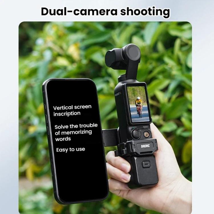 Soporte magnético expandible para teléfono BRDRC con zapata fría para DJI Osmo Pocket 3 (negro) — imagen 7