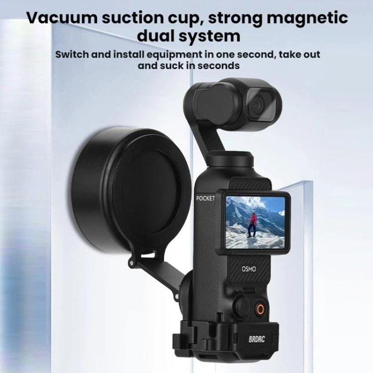 Soporte magnético expandible para teléfono BRDRC con zapata fría para DJI Osmo Pocket 3 (negro) — imagen 9
