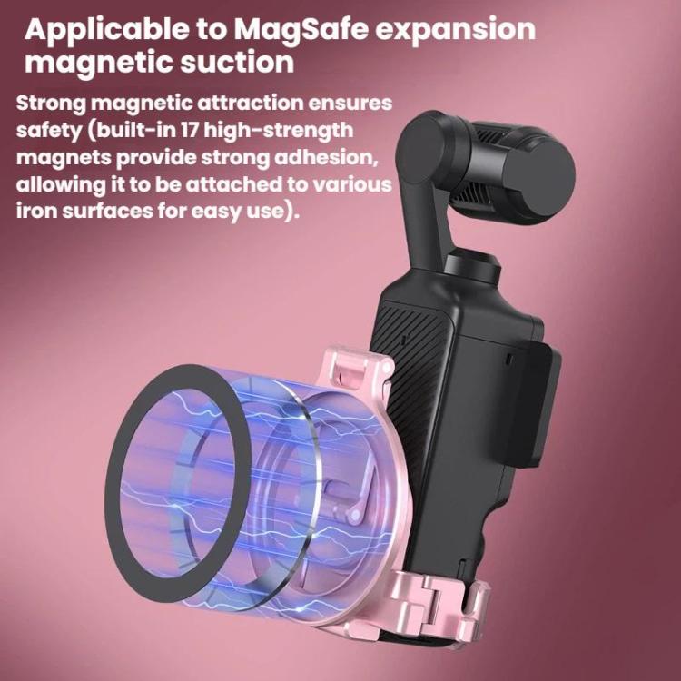 Soporte magnético expandible para teléfono BRDRC con zapata fría para DJI Osmo Pocket 3 (rosa) — imagen 11