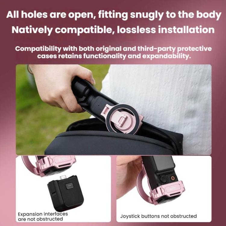 Soporte magnético expandible para teléfono BRDRC con zapata fría para DJI Osmo Pocket 3 (rosa) — imagen 12