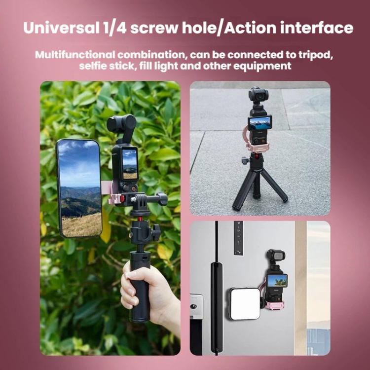 Soporte magnético expandible para teléfono BRDRC con zapata fría para DJI Osmo Pocket 3 (rosa) — imagen 13