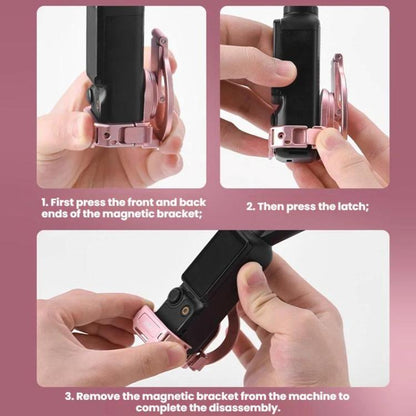 Soporte magnético expandible para teléfono BRDRC con zapata fría para DJI Osmo Pocket 3 (rosa) — imagen 15