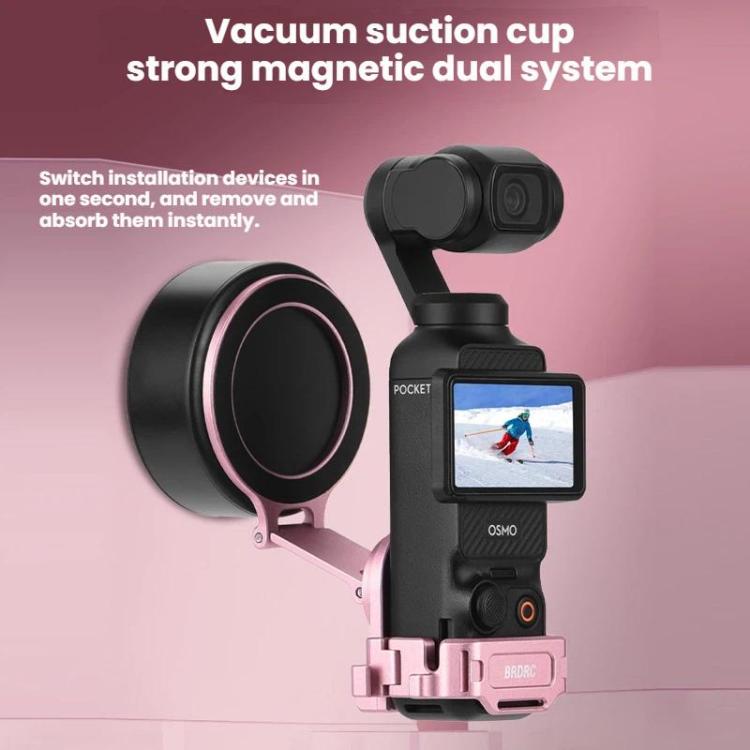 Soporte magnético expandible para teléfono BRDRC con zapata fría para DJI Osmo Pocket 3 (rosa) — imagen 5