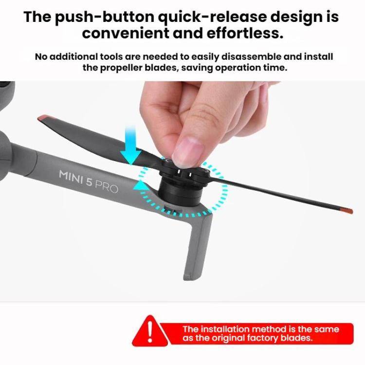Hélices de repuesto 4 pares de para drones BRDRC para DJI Mini 5 Pro — imagen 3