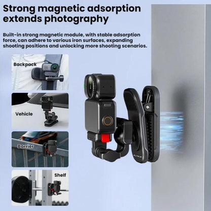 Soporte magnético para cámara con correa de hombro para mochila /GoPro/Insta360. Especificaciones: Magnético — imagen 4