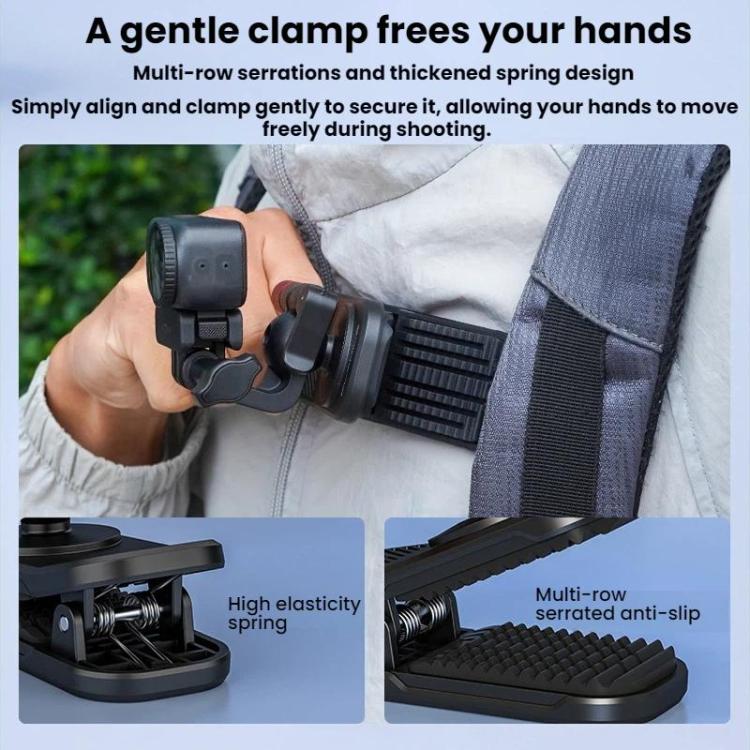 Soporte magnético para cámara con correa de hombro para mochila /GoPro/Insta360. Especificaciones: Magnético — imagen 7
