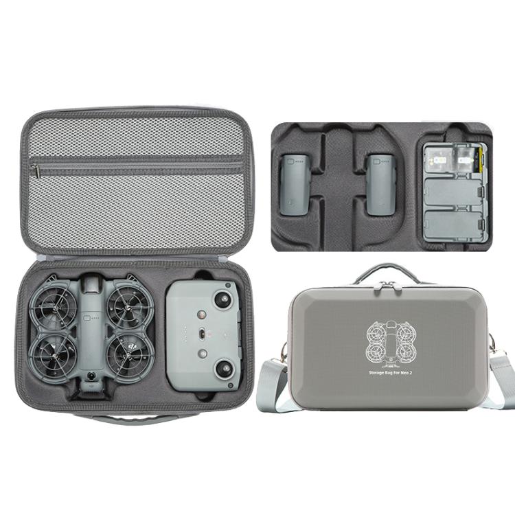 Estuche rígido de transporte, bolsa bandolera moldeada a medida para DJI Neo (gris)