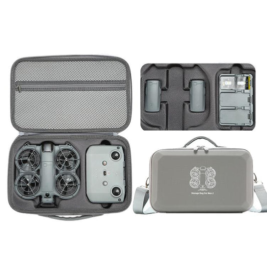 Estuche rígido de transporte, bolsa bandolera moldeada a medida para DJI Neo (gris)