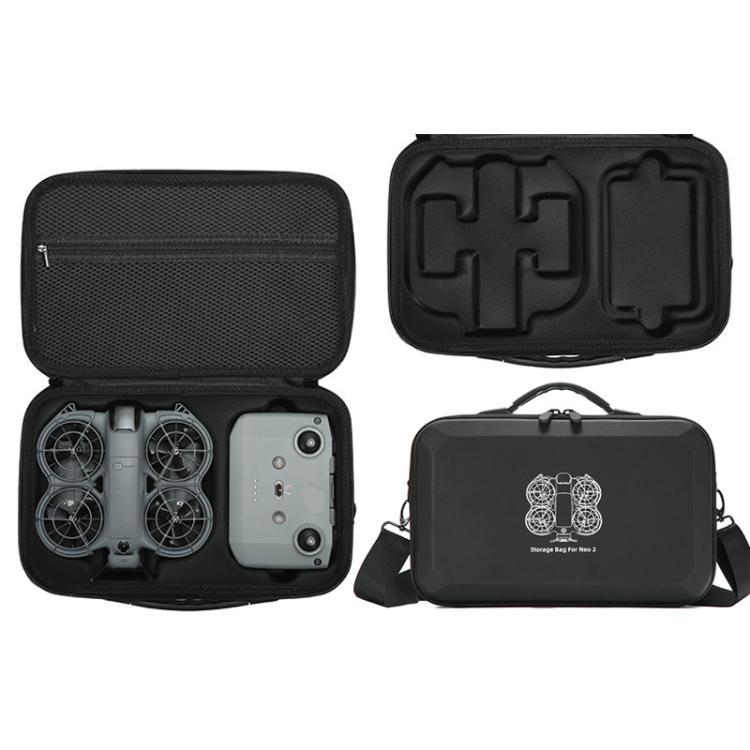 Estuche rígido de transporte, bolsa bandolera moldeada a medida para DJI Neo (negra)