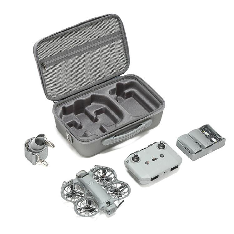 Estuche rígido de transporte, bolsa bandolera moldeada a medida para DJI Neo (gris) — imagen 3