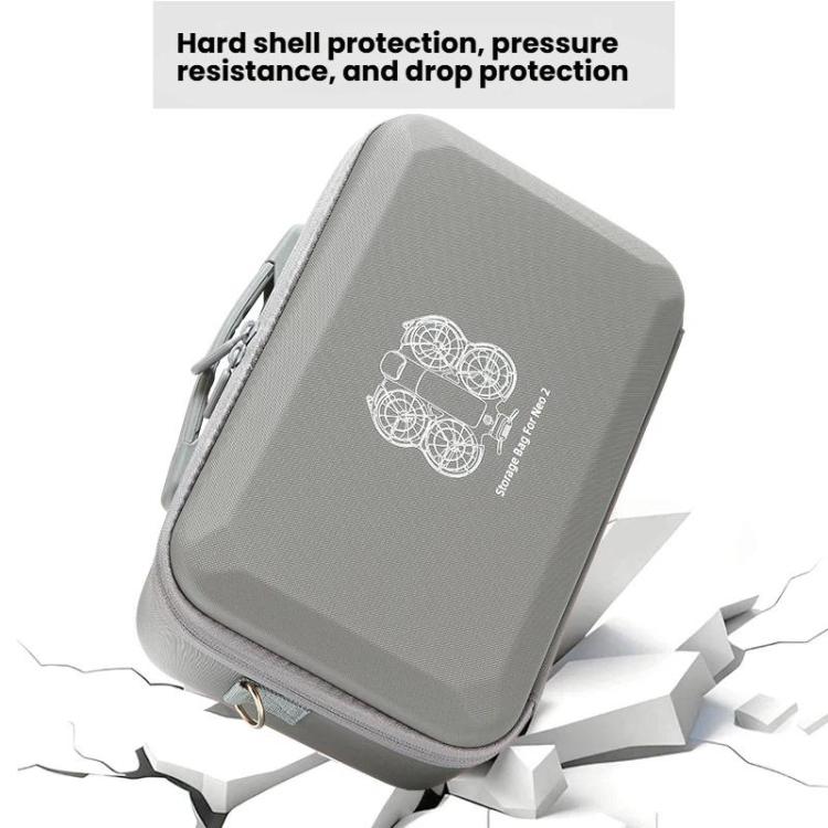 Estuche rígido de transporte, bolsa bandolera moldeada a medida para DJI Neo (gris) — imagen 5