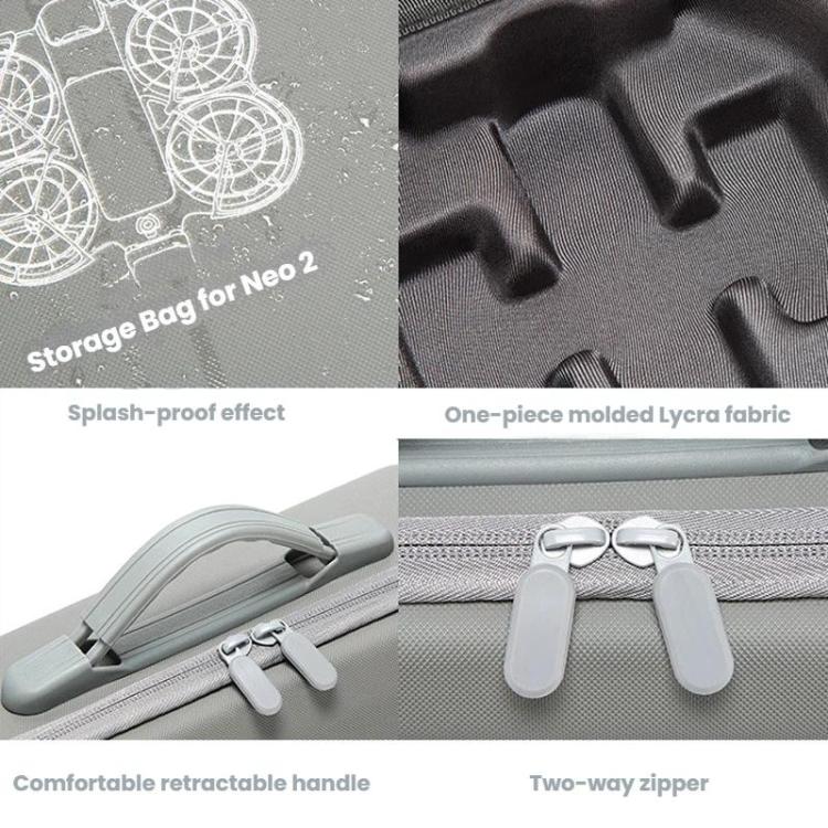 Estuche rígido de transporte, bolsa bandolera moldeada a medida para DJI Neo (negra) — imagen 7