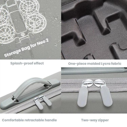 Estuche rígido de transporte, bolsa bandolera moldeada a medida para DJI Neo (gris) — imagen 7