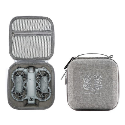 Estuche rígido compacto y portátil para dron 2 con clip metálico para DJI Neo (gris)