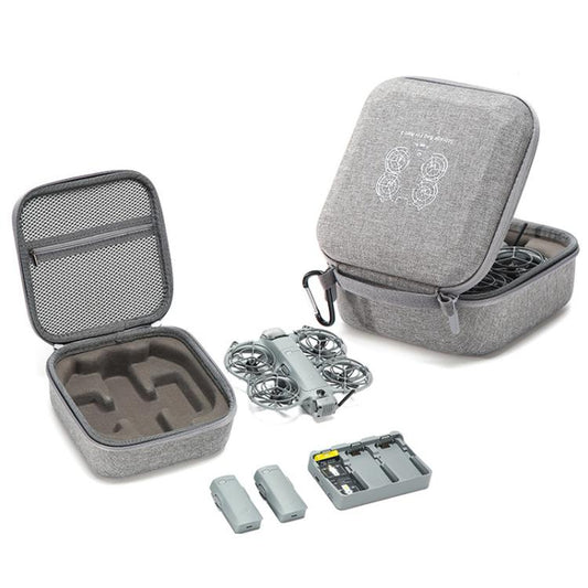 Estuche rígido compacto y portátil para dron 2 con clip metálico para DJI Neo (gris) — imagen 2