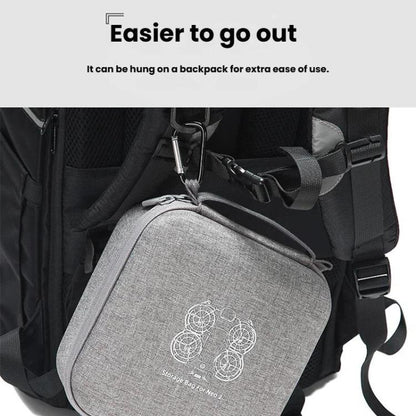 Estuche rígido compacto y portátil para dron 2 con clip metálico para DJI Neo (gris) — imagen 6
