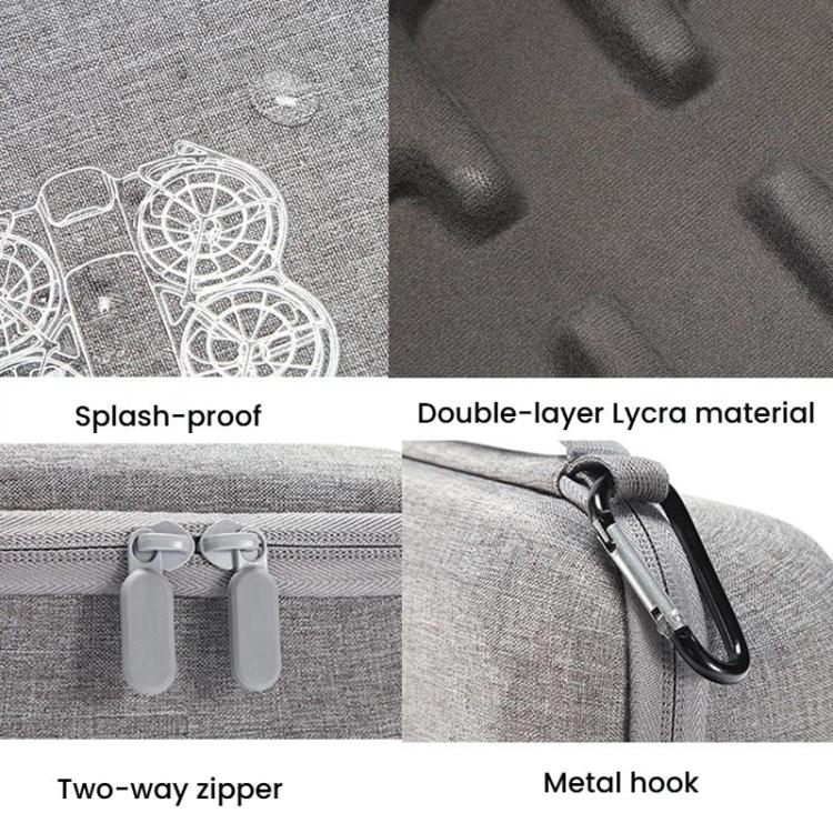 Estuche rígido compacto y portátil para dron 2 con clip metálico para DJI Neo (gris) — imagen 7