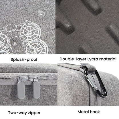Estuche rígido compacto y portátil para dron 2 con clip metálico para DJI Neo (gris) — imagen 7