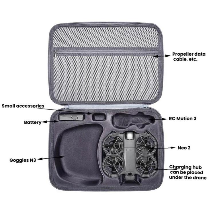 Bolsa bandolera rígida para DJI Neo (Gris) — imagen 4