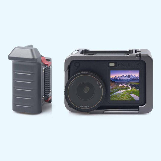 Empuñadura con marco metálico, ideal para fotografía callejera, con zapata fría para DJI Osmo Action 6 (gris) — imagen 2