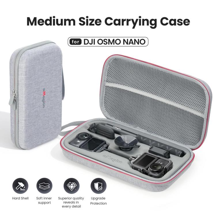 Estuche de transporte rígido mediano aMagisn (gris) — imagen 3
