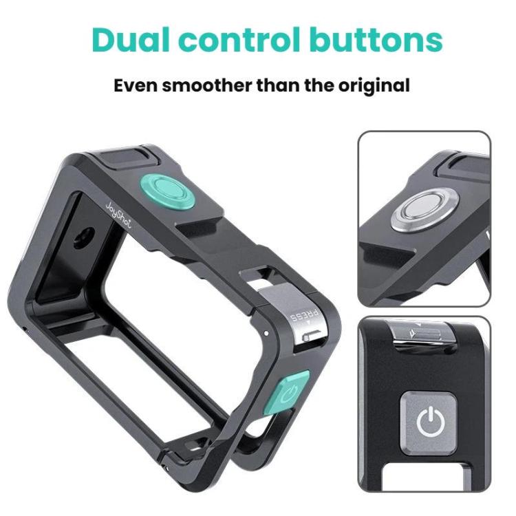 Jaula protectora de aluminio de doble apertura Joyshot para DJI Osmo Action 6 (negro) — imagen 5