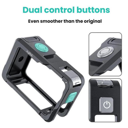 Jaula protectora de aluminio de doble apertura Joyshot para DJI Osmo Action 6 (negro) — imagen 5
