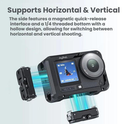 Jaula protectora de aluminio de doble apertura Joyshot para DJI Osmo Action 6 (negro) — imagen 6