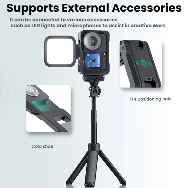 Jaula protectora de aluminio de doble apertura Joyshot para DJI Osmo Action 6 (negro) — imagen 7