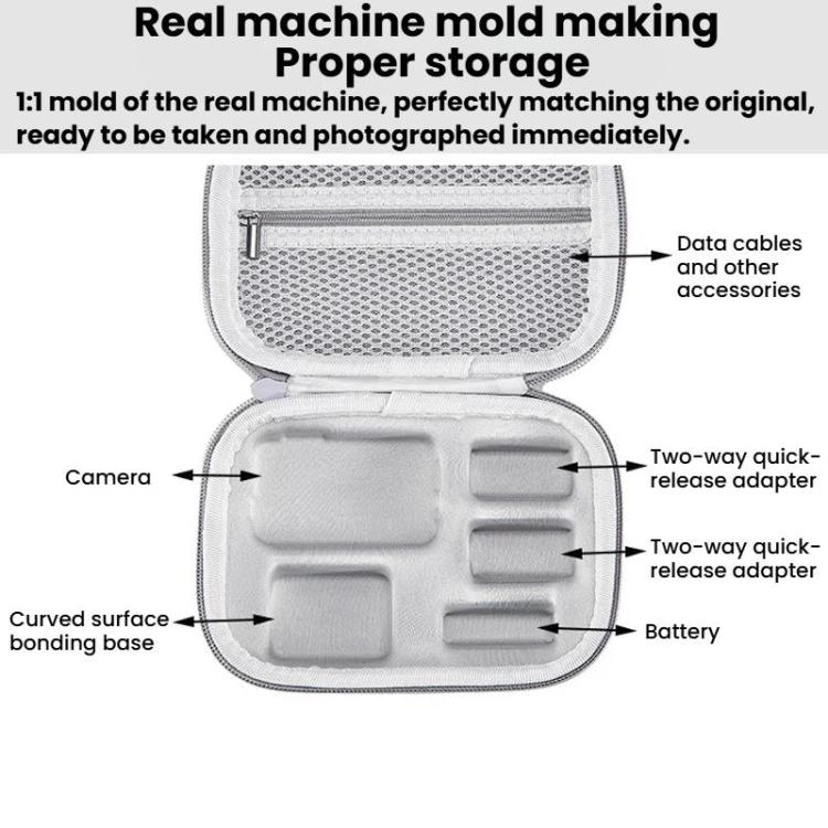 Bolsa de almacenamiento portátil para cámara, impermeable y a prueba de caídas para DJI Osmo Action 6 (negra) — imagen 4