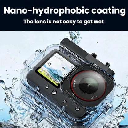 Carcasa impermeable, 70 m, IPX8, para buceo, con doble zapata fría para DJI Osmo Action 6 (transparente) — imagen 4