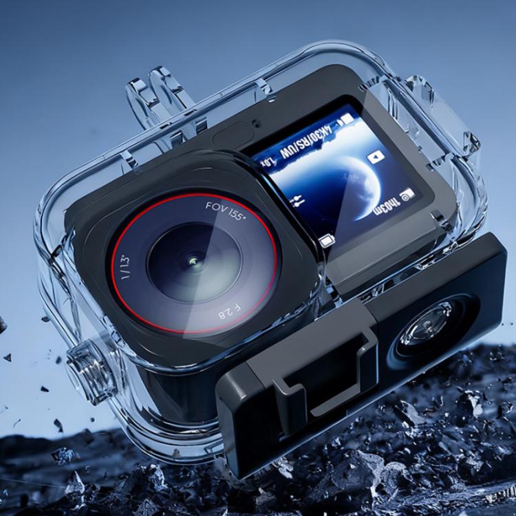 Carcasa impermeable, 70 m, IPX8, para buceo, con doble zapata fría para DJI Osmo Action 6 (transparente) — imagen 5