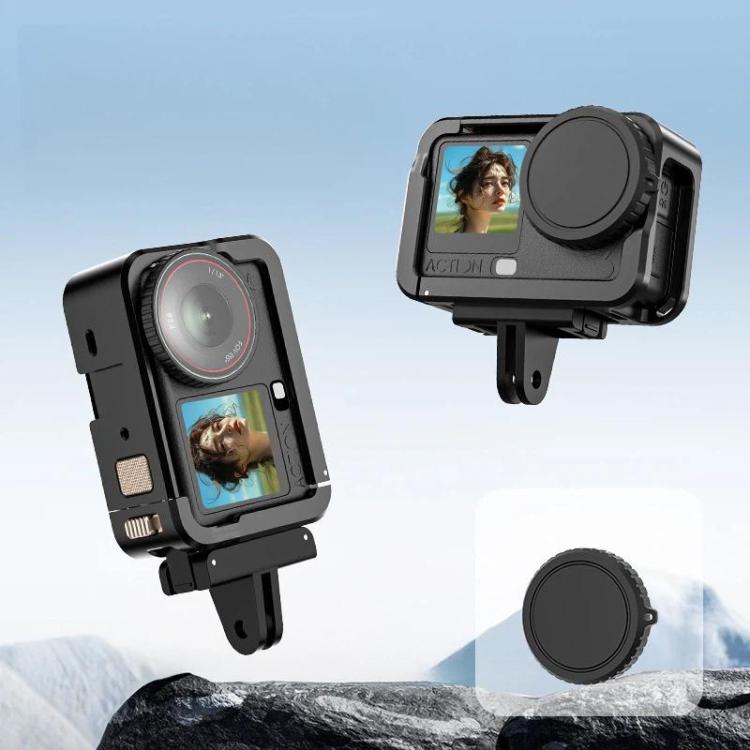 Jaula protectora expandible de aleación de aluminio para DJI Osmo Action 6 (negra) — imagen 2